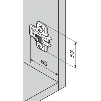 Prowadnik Blum  194K6100E modul do lodówki wys.0mm expando (z kołeczkami)